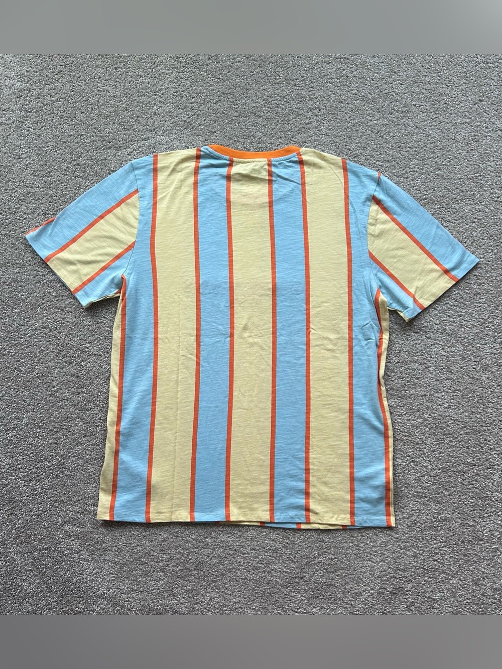 NWT GUESS Originals x A$AP Rocky Vertical Striped T-Shirt Men's L Orange Blue - Picture 11 of 11